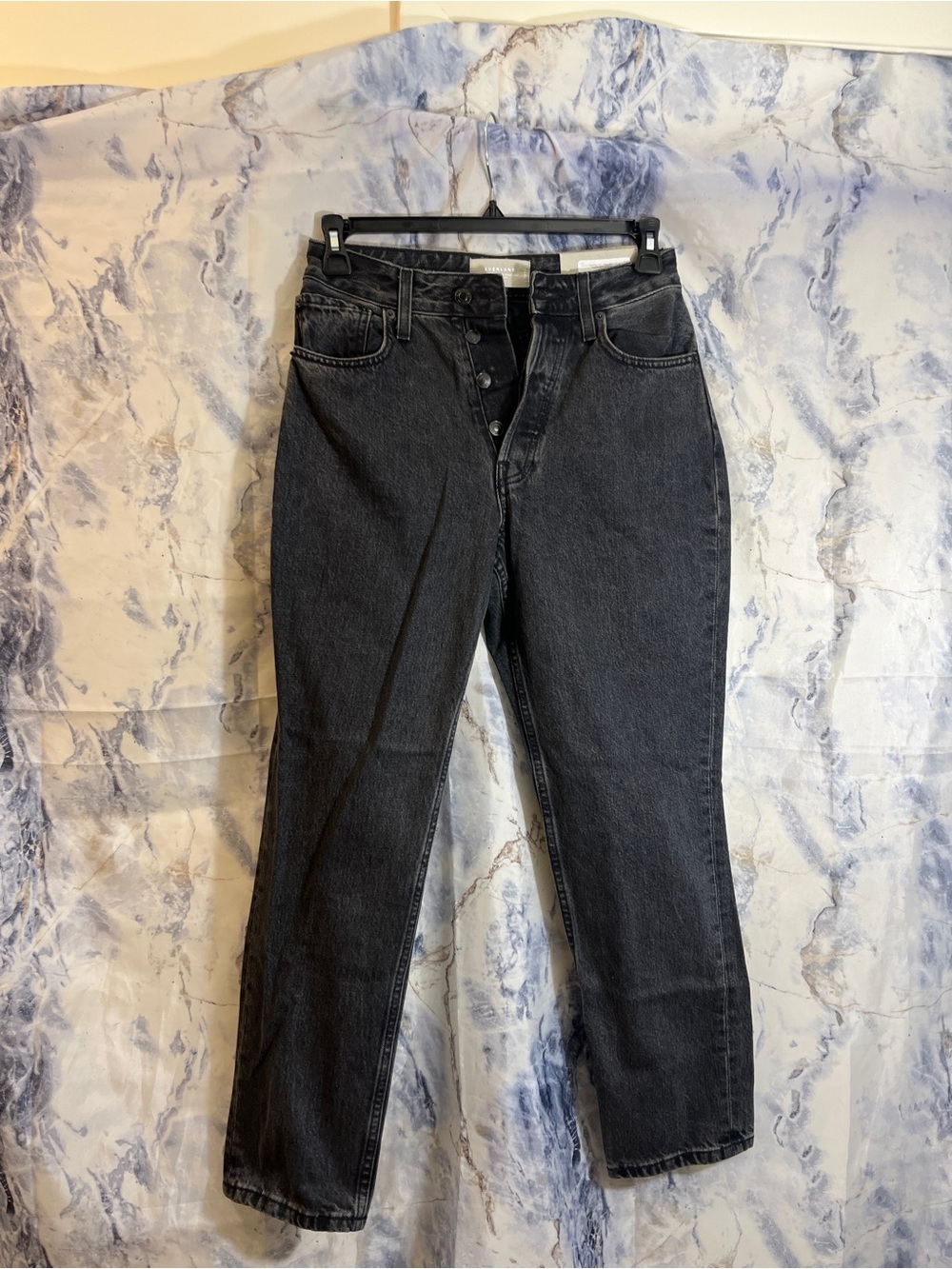 Everlane Black Straight-Leg High-Rise Jeans
